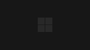 Minimalist Windows 11 Logo on Dark Black Background HD wallpaper