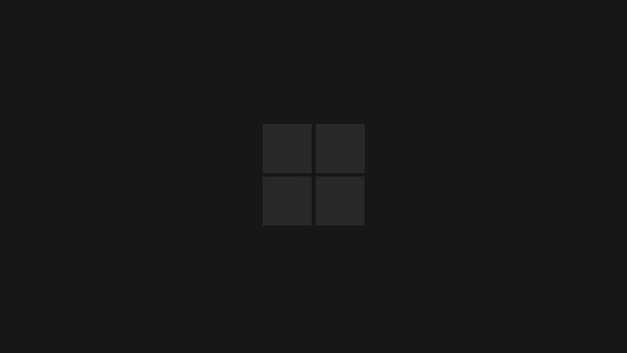 Minimalist Windows 11 Logo on Dark Black Background HD wallpaper