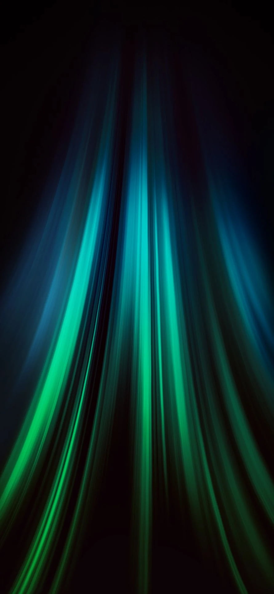 Abstract Vertical Streaks of Neon Green and Blue Light on Black Background HD phone wallpaper