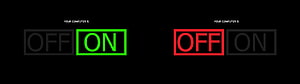 Minimalist Computer Power Status Toggle Switch Graphic With Green On And Red Off Indicators HD wallpaper