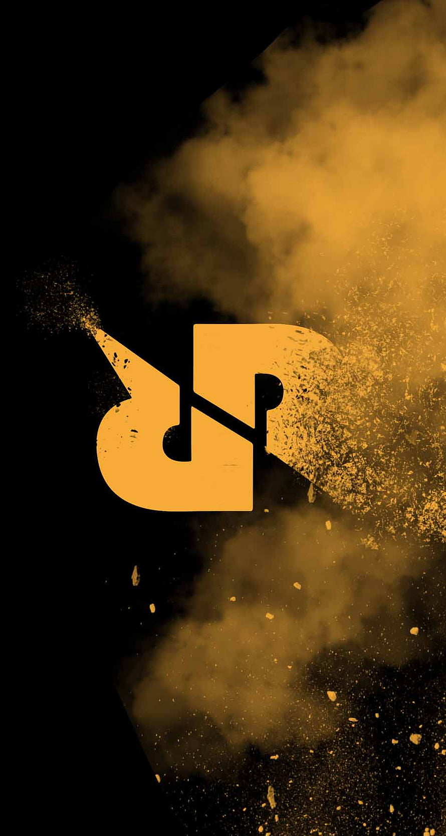 Counter-Strike 2 Logo with Golden Dust Explosion on Black Background HD phone wallpaper