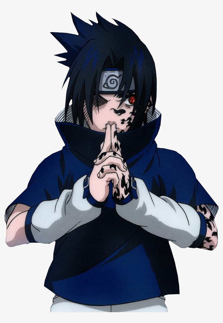 Sasuke Uchiha with Curse Mark and Sharingan in Naruto Anime HD phone wallpaper