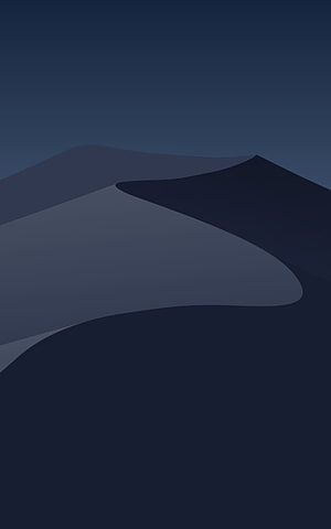 Minimalist Dark Blue Abstract Landscape with Smooth Layered Mountain Silhouettes HD phone wallpaper