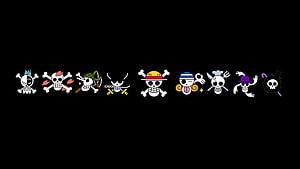 One Piece Straw Hat Pirates Jolly Roger Collection Wallpaper HD wallpaper