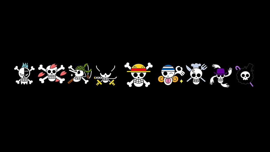 One Piece Straw Hat Pirates Jolly Roger Collection Wallpaper HD wallpaper