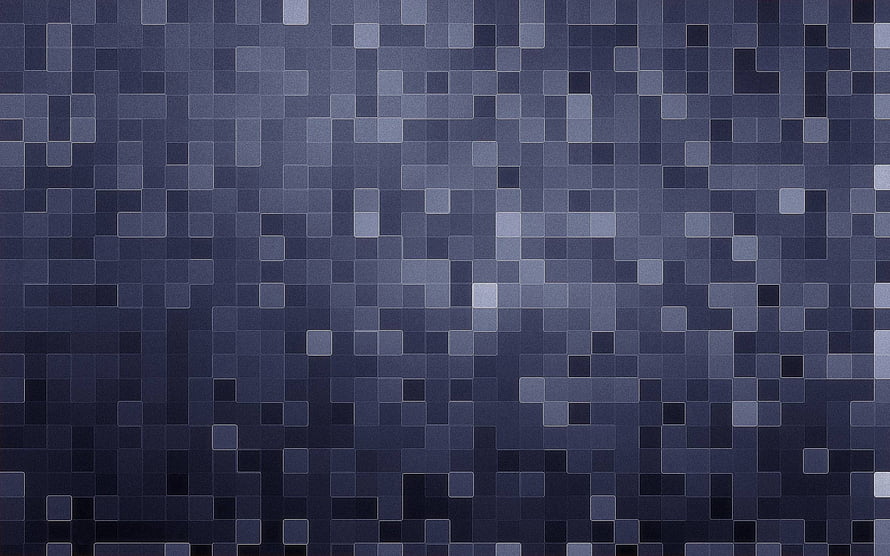 Dark Blue Geometric Mosaic Pattern with Subtle Light Reflections and Pixel Grid Texture HD wallpaper