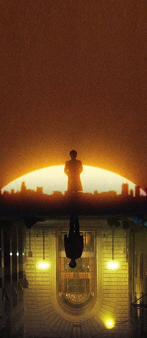Silhouette of a man standing on a rooftop against a glowing sunset with city skyline reflection, THE DAWN IS COMING - The Weeknd. The weeknd background, The weeknd , The weeknd albu in 2022. The weeknd poster, The weeknd background, The weeknd albums, Dawn FM HD phone wallpaper