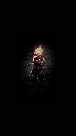 Goku Ultra Instinct Sign Anime Wallpaper Dark Background HD phone wallpaper