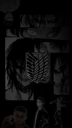 Levi Ackerman Attack on Titan Wings of Freedom Emblem Dark Manga Anime Wallpaper, Eren Jaeger, Anime, Aot HD phone wallpaper