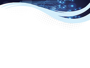 Modern Technology Wave Design with Circuit Board Elements and Blue Bokeh Lights HD wallpaper