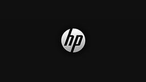 Hewlett-Packard HP Logo on Dark Textured Background HD wallpaper