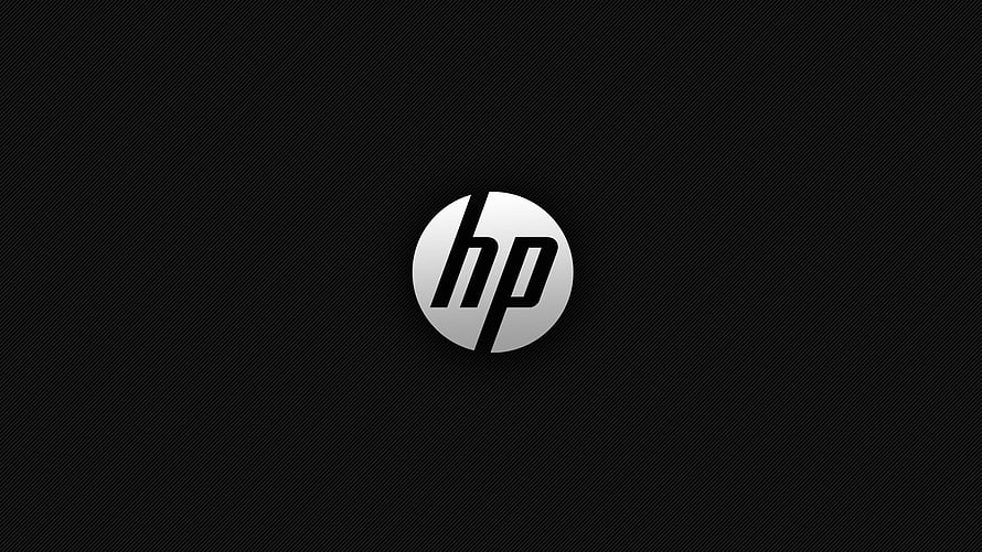 Hewlett-Packard HP Logo on Dark Textured Background HD wallpaper