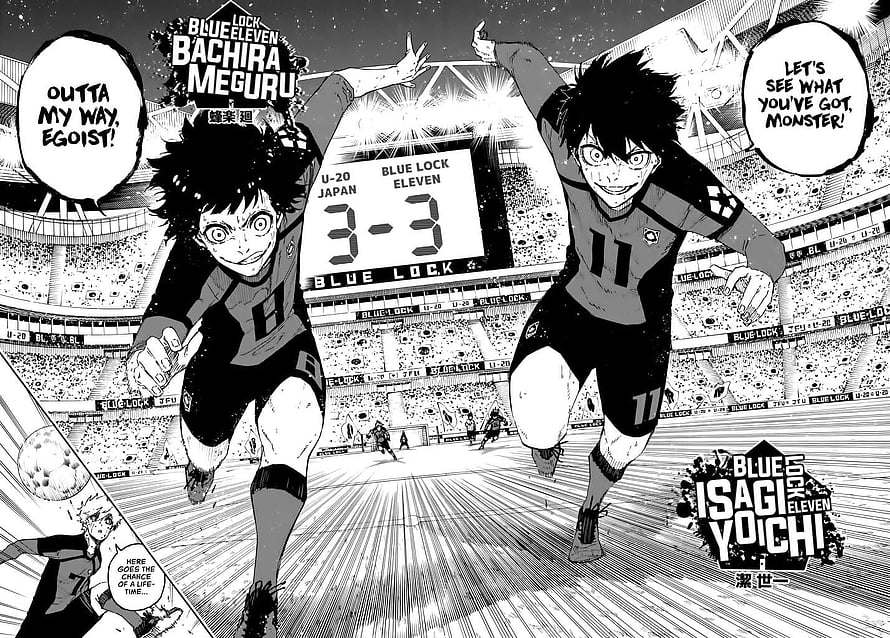 Blue Lock Isagi Yoichi and Bachira Meguru Running Together Manga Panel, Blue Lock Chapter 141 Manga Online. MangaTown.buzz HD wallpaper