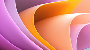 Windows 11 Purple Abstract 3D Wave Wallpaper HD wallpaper