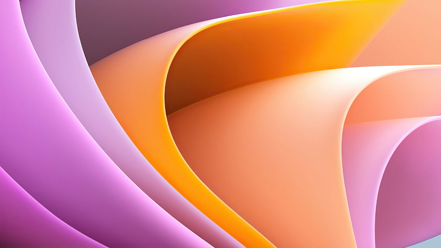 Windows 11 Purple Abstract 3D Wave Wallpaper HD wallpaper
