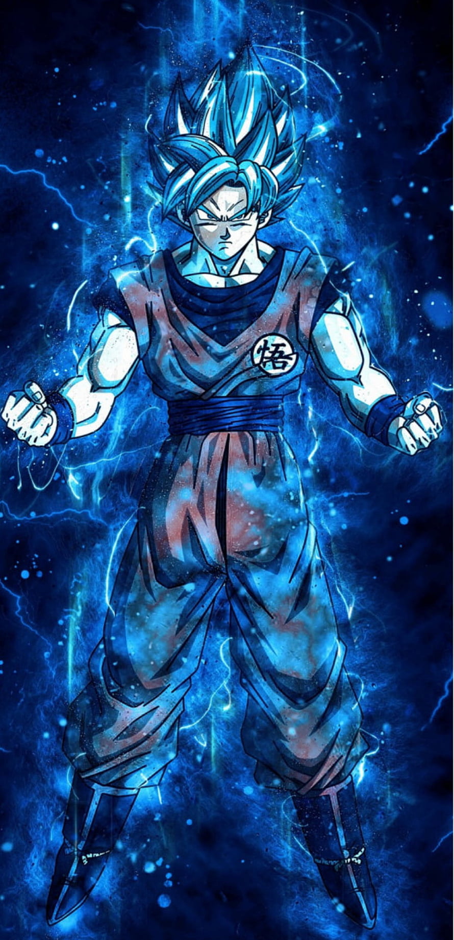 Goku Super Saiyan Blue Dragon Ball Z Anime Character Wallpaper HD phone wallpaper