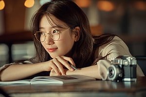 Bae Suzy in While You Were Sleeping with vintage camera and notebook HD wallpaper