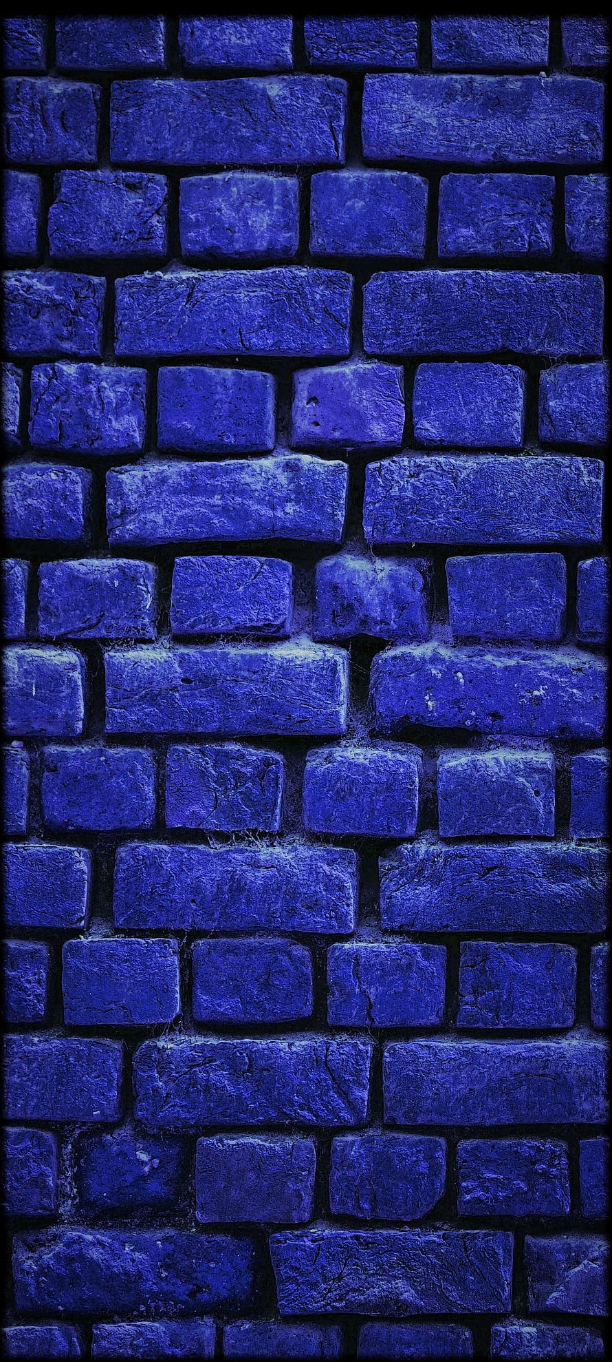 Dark Blue Brick Wall Texture Background HD phone wallpaper