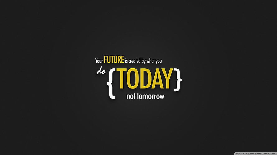 Motivational Quote Wallpaper: Your Future Is Created By What You Do Today HD wallpaper