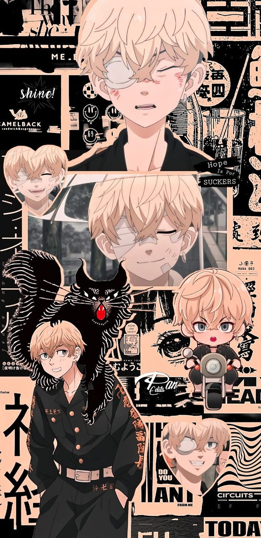 Chifuyu Matsuno Tokyo Revengers Anime Character Collage Wallpaper HD phone wallpaper