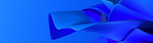 Windows 11 Style Abstract Blue 3D Ribbon Wallpaper HD wallpaper