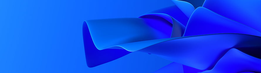 Windows 11 Style Abstract Blue 3D Ribbon Wallpaper HD wallpaper