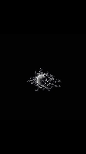 Minimalist Celestial Moon Face with Ethereal Smoke on Black Background HD phone wallpaper