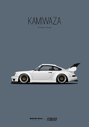 RWB Porsche 911 Widebody Illustration by Ichiraku Toshiya HD phone wallpaper