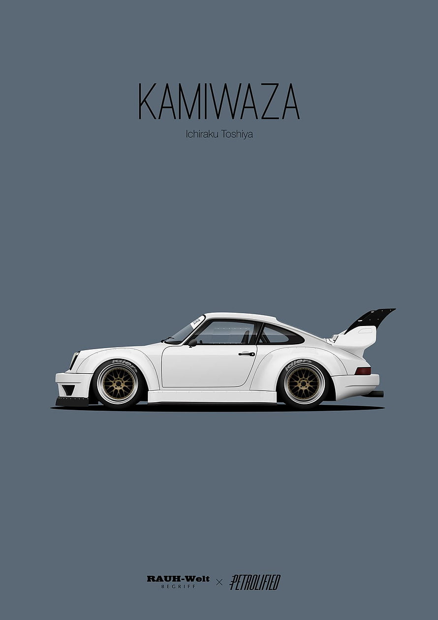 RWB Porsche 911 Widebody Illustration by Ichiraku Toshiya HD phone wallpaper