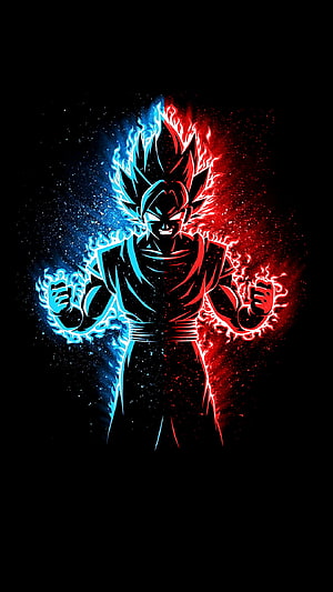 Vegito Split Aura Dragon Ball Super Dark Anime Artwork HD phone wallpaper