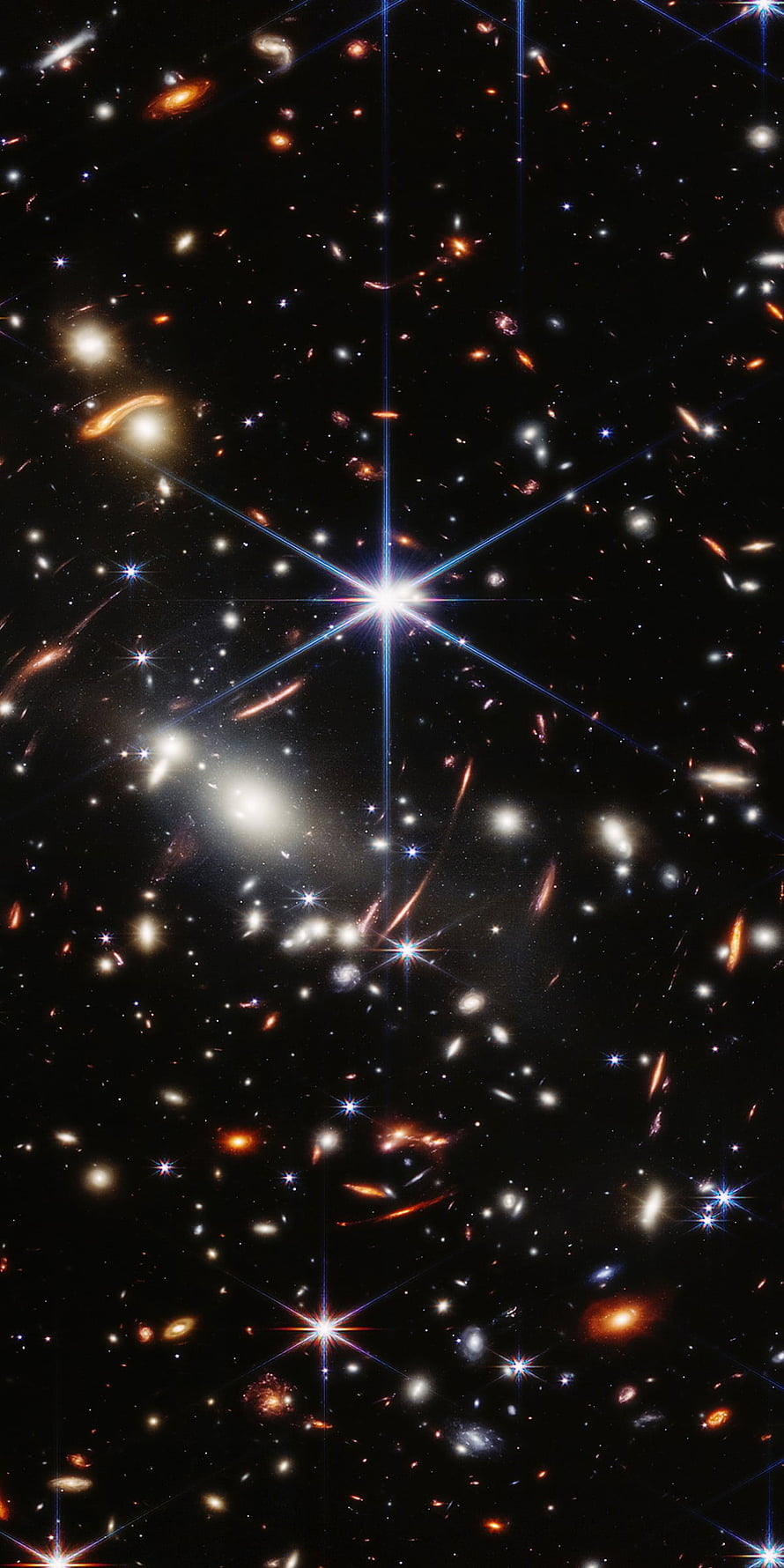 James Webb Space Telescope Deep Field Image Featuring Distant Galaxies and Bright Stars in the Universe HD phone wallpaper