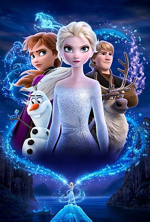 Frozen 2 Elsa Anna Kristoff Olaf and Sven Movie Poster HD phone wallpaper