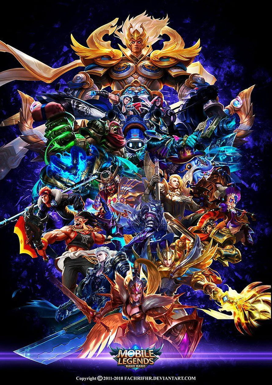 Mobile Legends Bang Bang Character Roster Artwork HD phone wallpaper