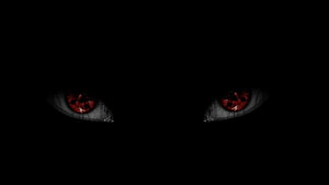 Sharingan Eyes in Darkness - Naruto Anime Character Close-Up Wallpaper HD wallpaper