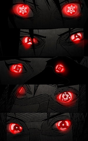 Naruto Sharingan and Rinnegan Anime Eyes Collection Wallpaper HD phone wallpaper
