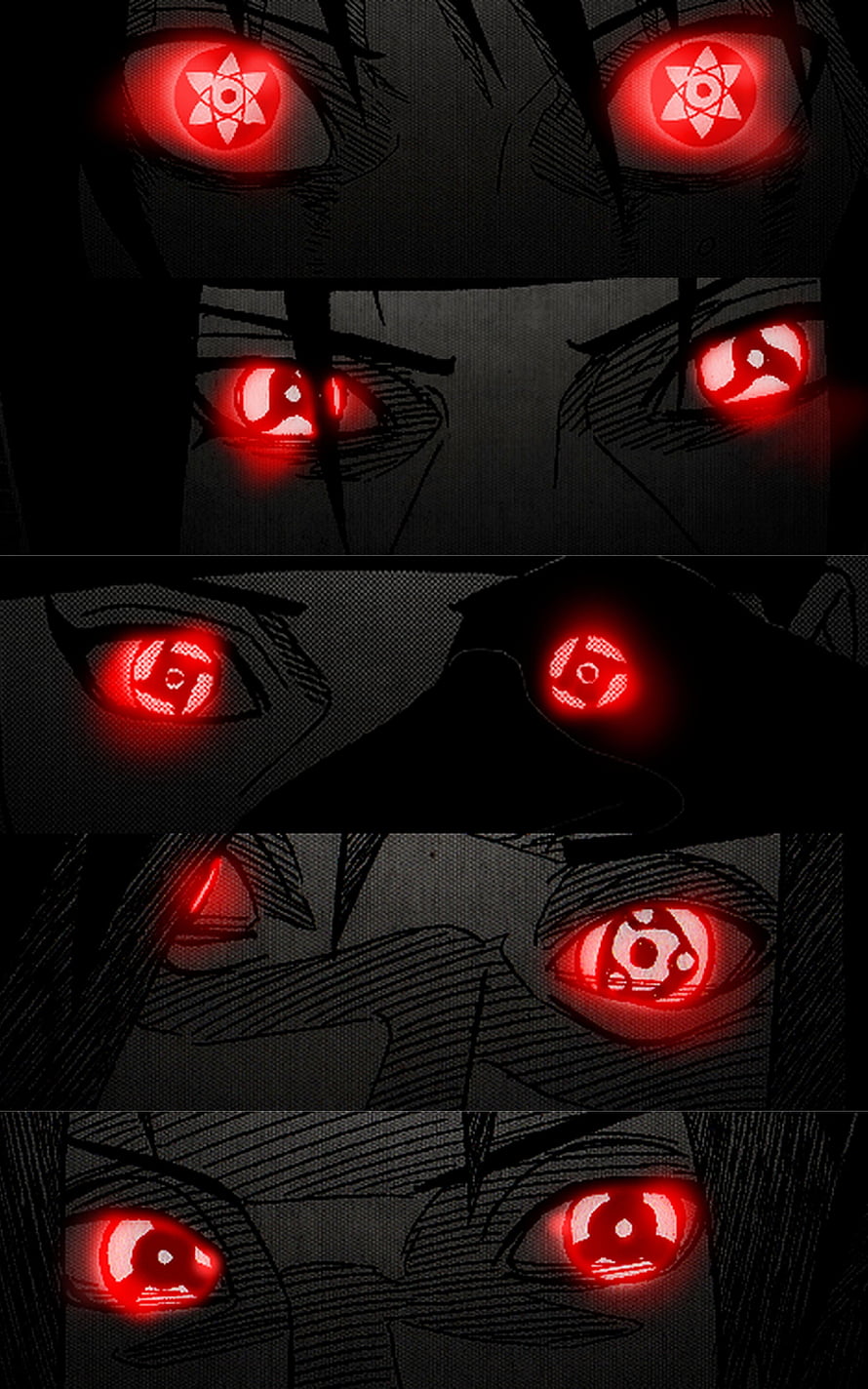 Naruto Sharingan and Rinnegan Anime Eyes Collection Wallpaper HD phone wallpaper