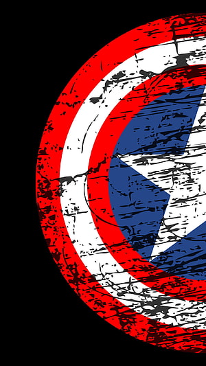Grungy Captain America Shield Wallpaper HD phone wallpaper