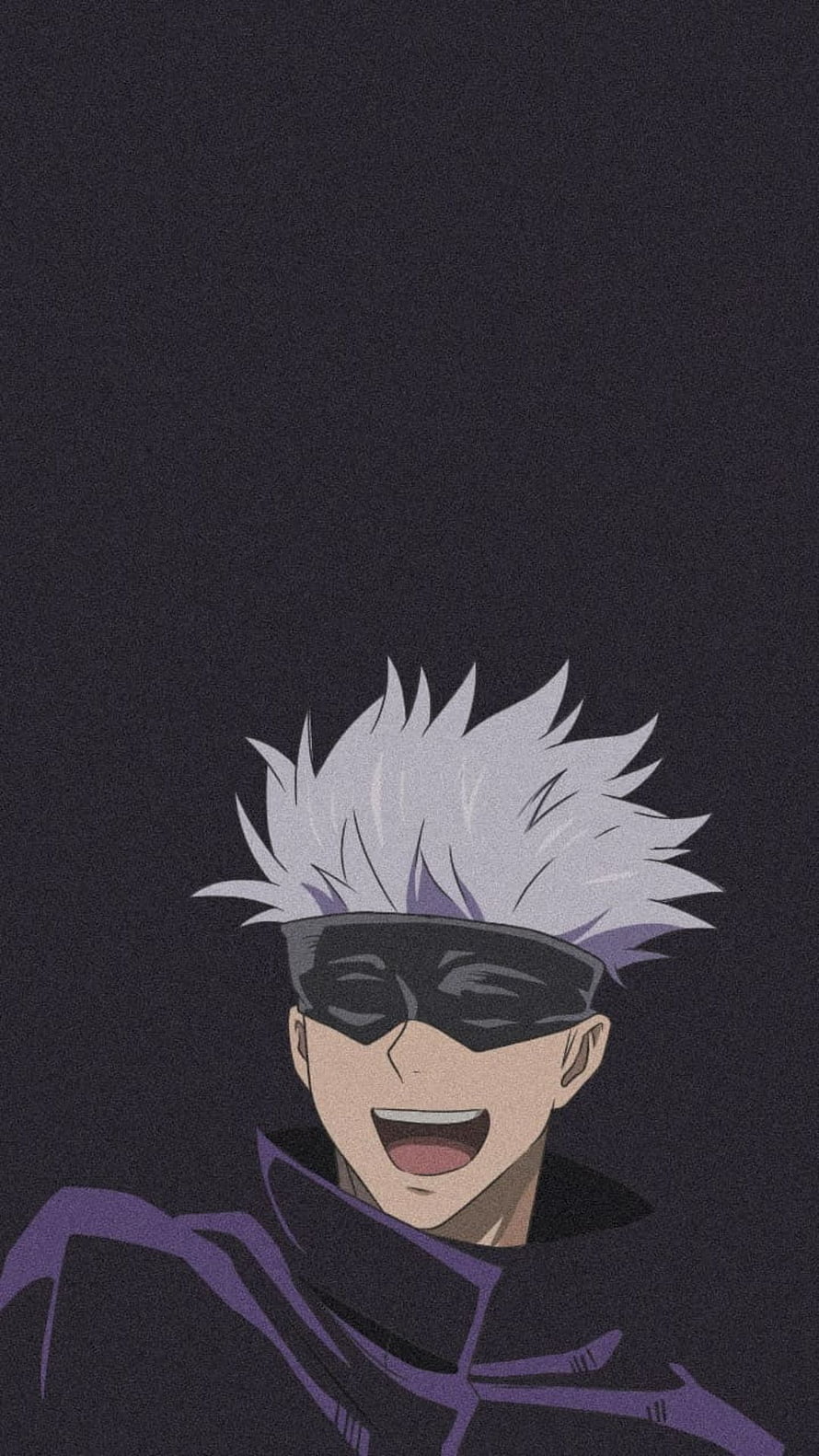 Gojo Satoru Jujutsu Kaisen Anime Character Portrait with Black Blindfold and Purple Jacket HD phone wallpaper