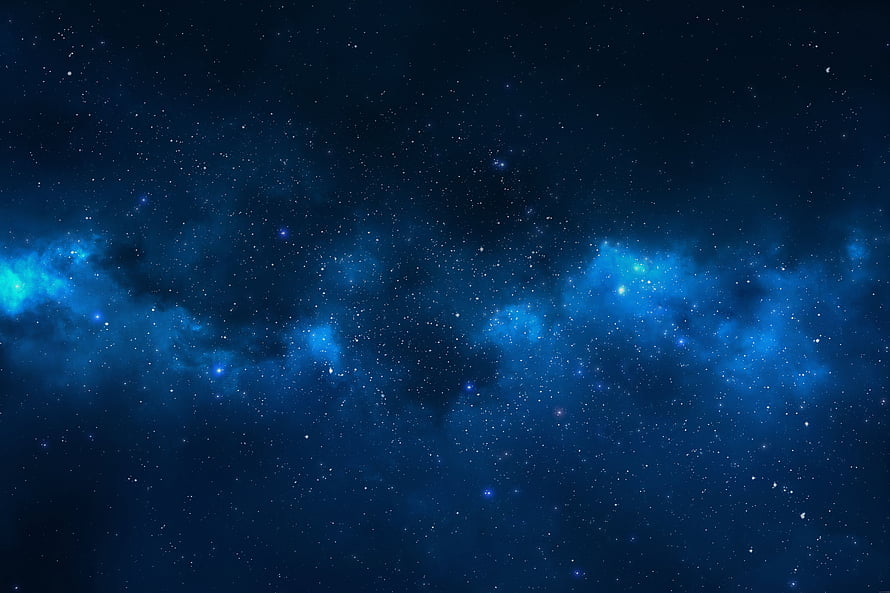 Deep Space Nebula with Scattered Stars and Blue Cosmic Clouds HD wallpaper