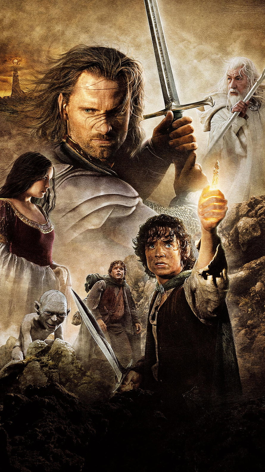 The Lord of the Rings: The Return of the King Epic Fantasy Movie Poster HD phone wallpaper