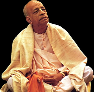 Srila Prabhupada Seated Portrait in Traditional White Garments HD wallpaper