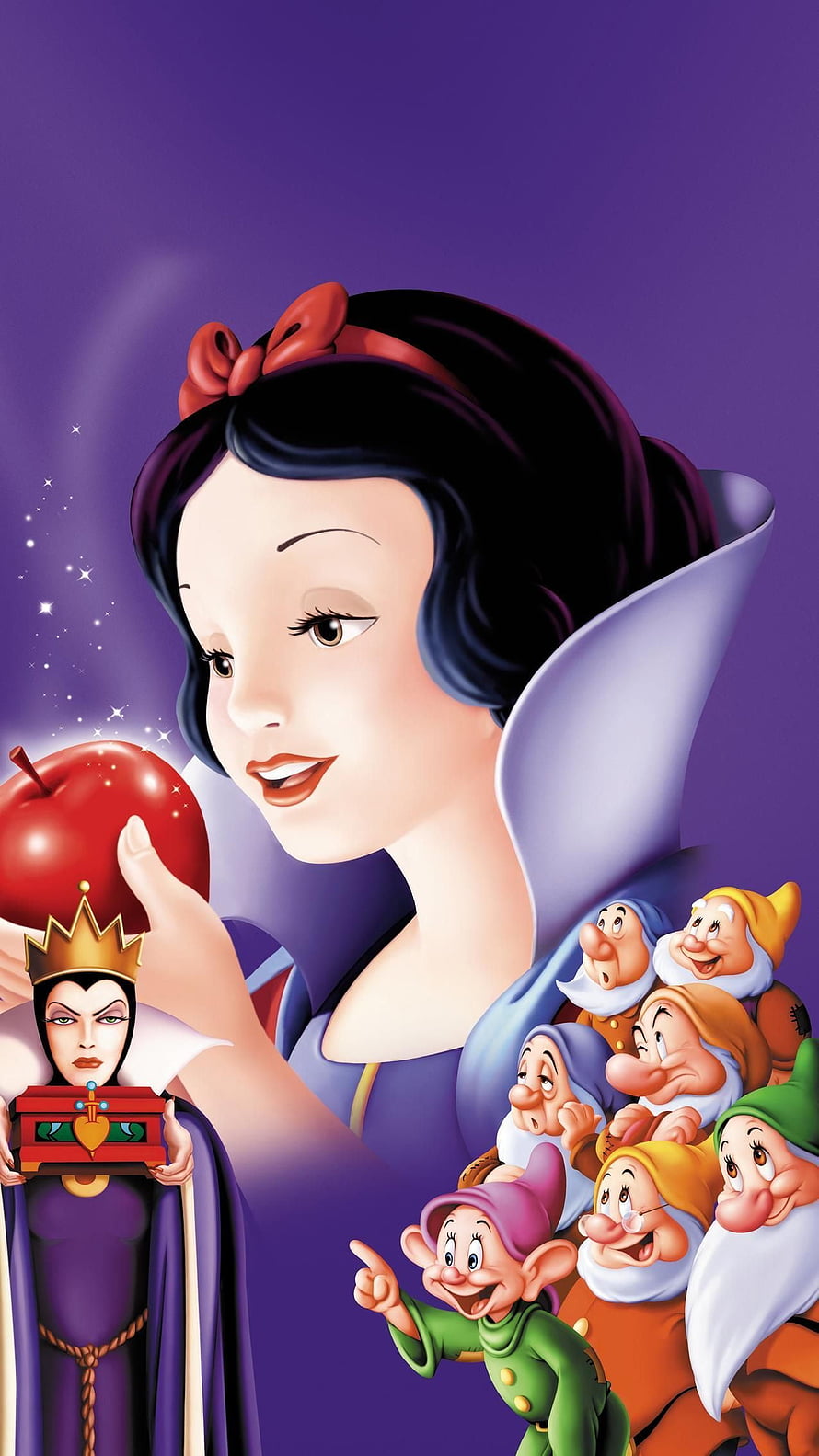 Snow White and the Seven Dwarfs Classic Disney Animation Poster Art HD phone wallpaper