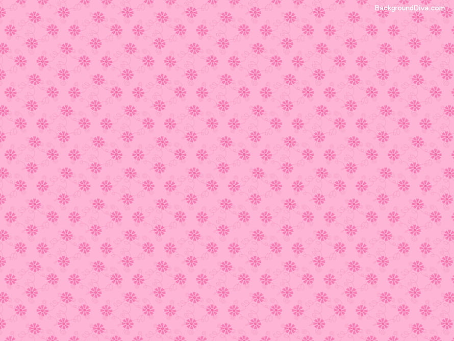 Soft Pink Floral Pattern with Delicate Daisy Motifs and Subtle Vine Details HD wallpaper