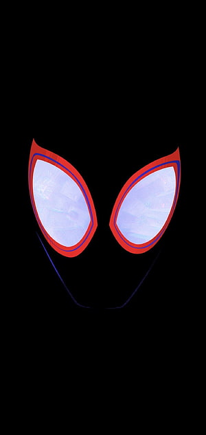 Spider-Man Eyes Close-Up on Black Background, Cool Miles Morales Spiderman, Miles Morales Falling HD phone wallpaper