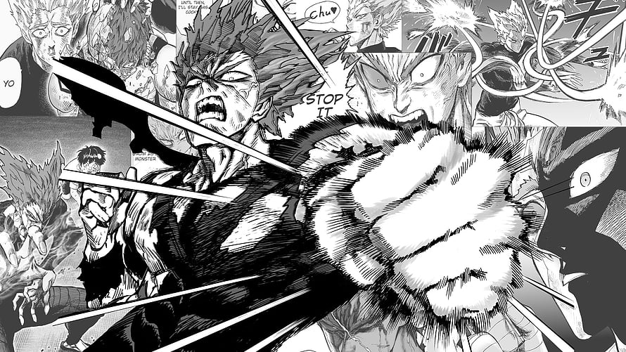 Garou in Intense Combat from One Punch Man Manga, Anime : Garou One Punch Man, One Punch Man Manga HD wallpaper