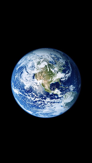 Planet Earth View From Space Showing North America And Clouds HD phone wallpaper