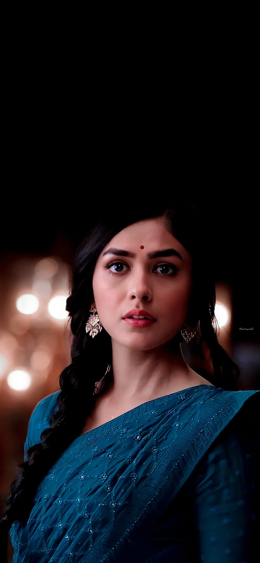 Adah Sharma in a Teal Saree with Traditional Jewelry and Braided Hair HD phone wallpaper