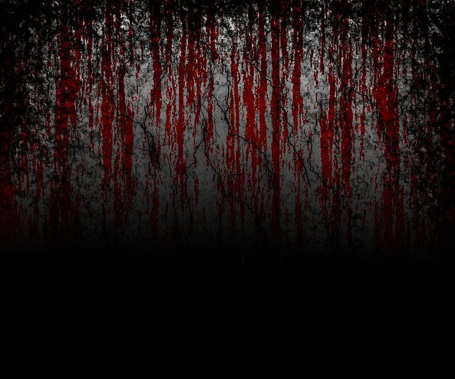 Dark Horror Forest with Crimson Blood Streaks and Creeping Vines HD wallpaper
