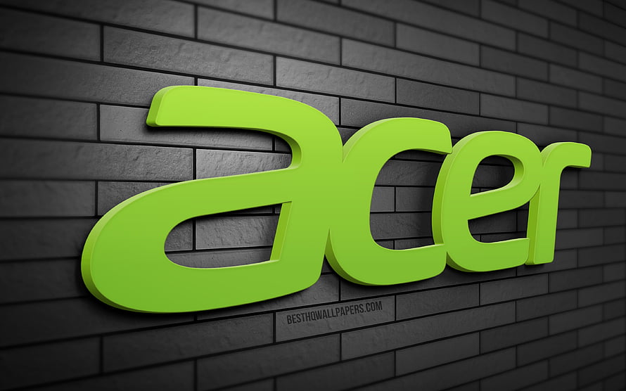 Acer Logo on Dark Brick Wall HD wallpaper