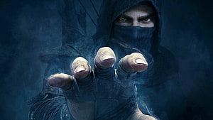 Sub-Zero From Mortal Kombat Reaching Out With Icy Blue Magic And Smoke HD wallpaper